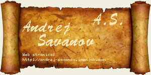 Andrej Savanov vizit kartica